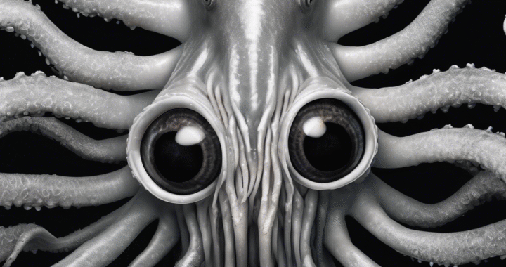 Los ojos de los calamares gigantes pueden medir hasta 30 cm de diámetro.
