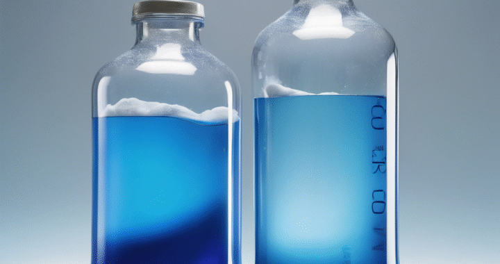 El oxígeno líquido es de color azul.