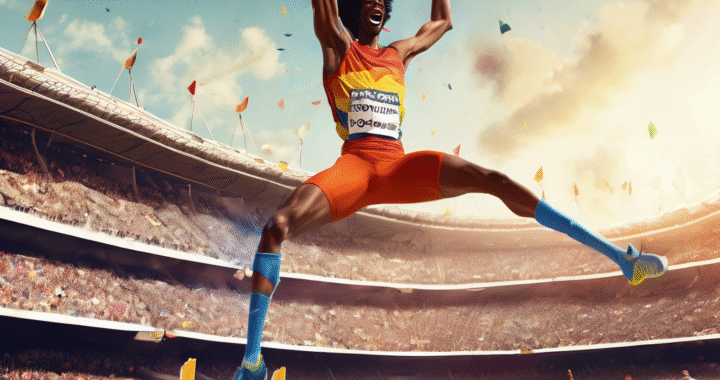 El récord de salto de altura es de 2,45 metros, logrado por Javier Sotomayor.
