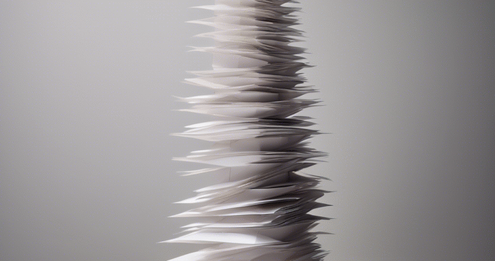 El acertijo de la torre inclinada de papel